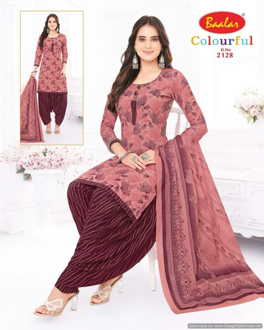 Baalar Colourful Vol-21 Cotton Wholesale Salwar Suit Catalog — Wholesale Salwar Suits, MPA wholesale from Surat — view 3